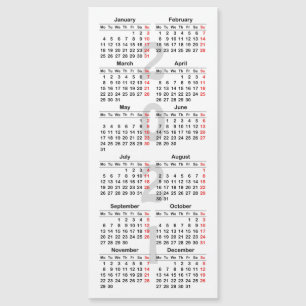 Create your own 2021 calendar Magnetic card
