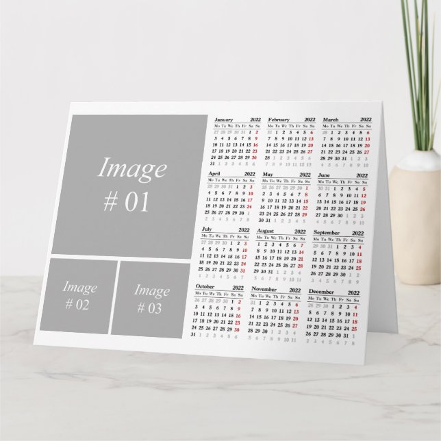 Create your own 2022 calendar card (Front)