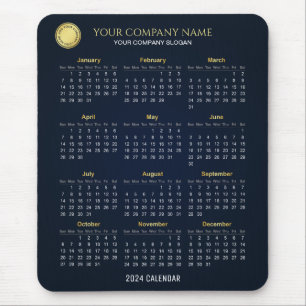 Create Your Own 2024 Company Calendar   Mousepad