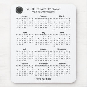 Create Your Own 2024 Company Calendar   Mousepad