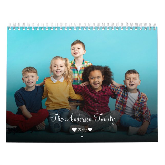 create your own 2025 Simple Custom Photo Collage  Calendar (Cover)