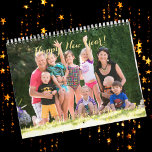 Create Your Own 2026 Family Baby Pet Wedding Photo Calendar<br><div class="desc">Create your own custom, personalized, beautiful elegant faux gold script typography font, New Year 2024 family / wedding / baby / pets / kids photo wall calendar. To customize, simply type in your greetings and name / family name for the front and back of the calendar, and add your favourite...</div>