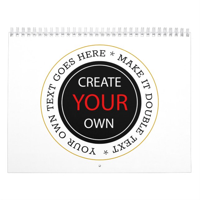 Create Your Own 2026 Personalized, branded / Photo Calendar (Cover)