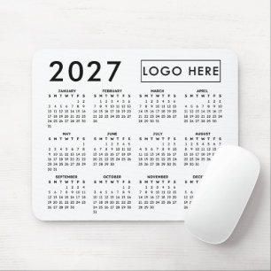 Create Your Own 2027 Business Logo Calendar Mouse Pad