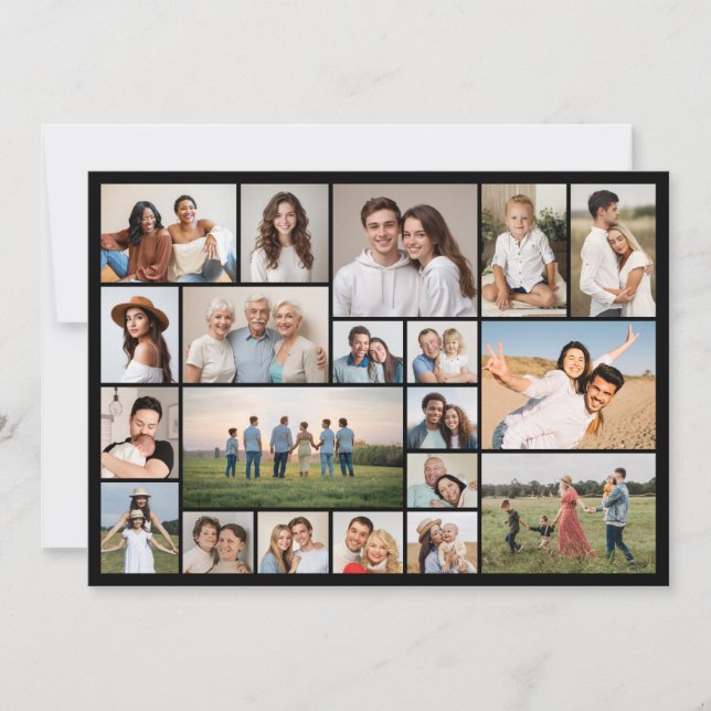 Create Your Own 20 Photo Collage Card (Front)