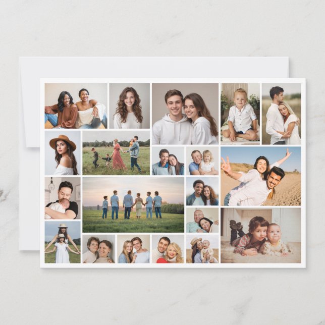 Create Your Own 20 Photo Collage Card (Front)