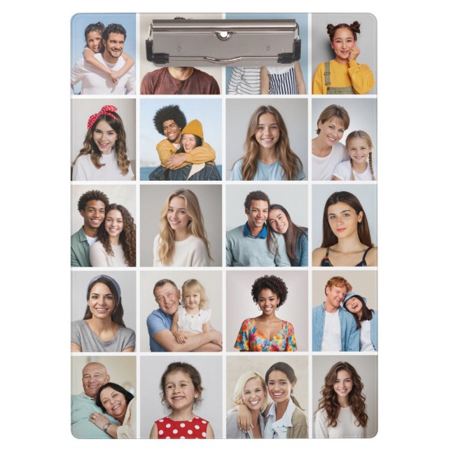 Create Your Own 20 Photo Collage Clipboard (Front)