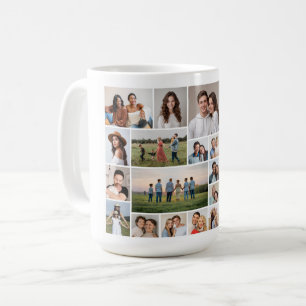 Create Your Own 20 Photo Collage Coffee Mug