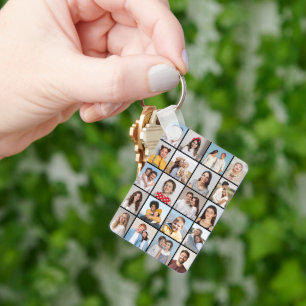 Create Your Own 20 Photo Collage Keychain