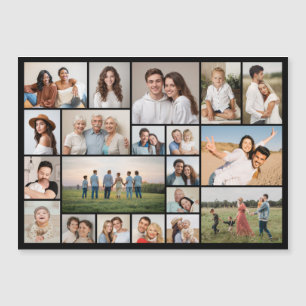 Create Your Own 20 Photo Collage Magnetic Card