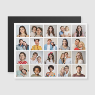 Create Your Own 20 Photo Collage Magnetic Card
