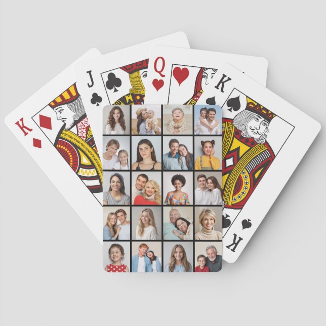 Create Your Own 20 Photo Collage  Playing Cards (Back)