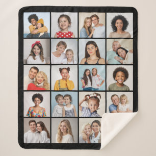 Create Your Own 20 Photo Collage Sherpa Blanket