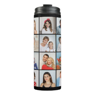 Create Your Own 20 Photo Collage Thermal Tumbler