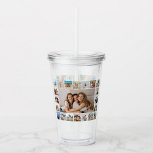 Create Your Own 21 Photo Collage Acrylic Tumbler