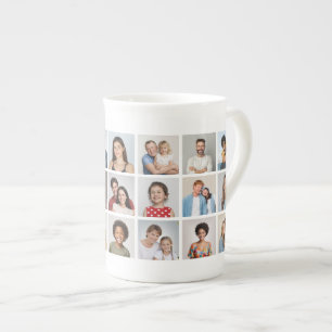 Create Your Own 21 Photo Collage Bone China Mug