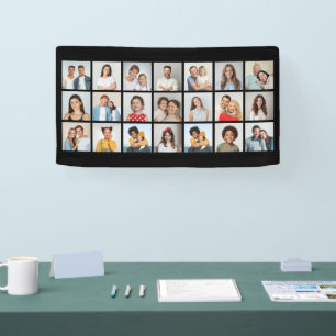 Create Your Own 21 Photo Collage Editable Colour Banner