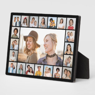 Create Your Own 21 Photo Collage Editable Colour Plaque