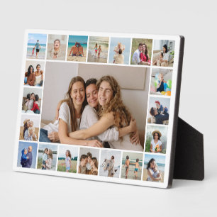 Create Your Own 21 Photo Collage Editable Colour Plaque