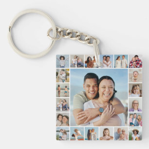 Create Your Own 21 Photo Collage Keychain