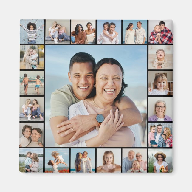 Create Your Own 21 Photo Collage Magnet (Front)