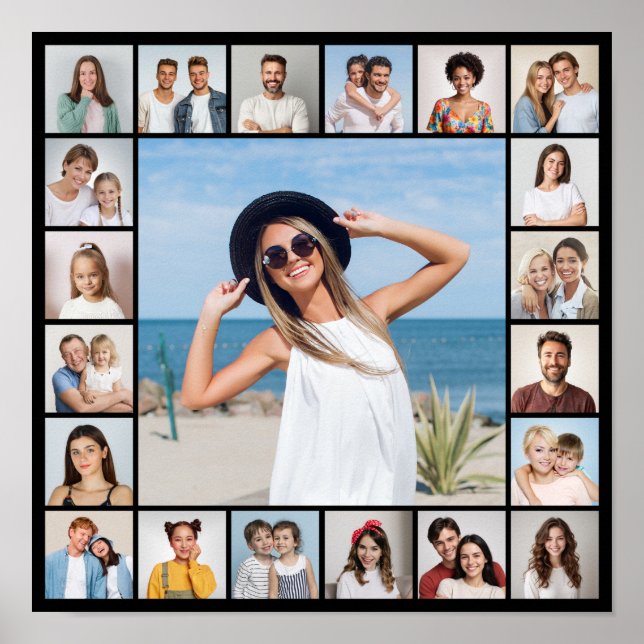 Create Your Own 21 Photo Collage Poster (Front)
