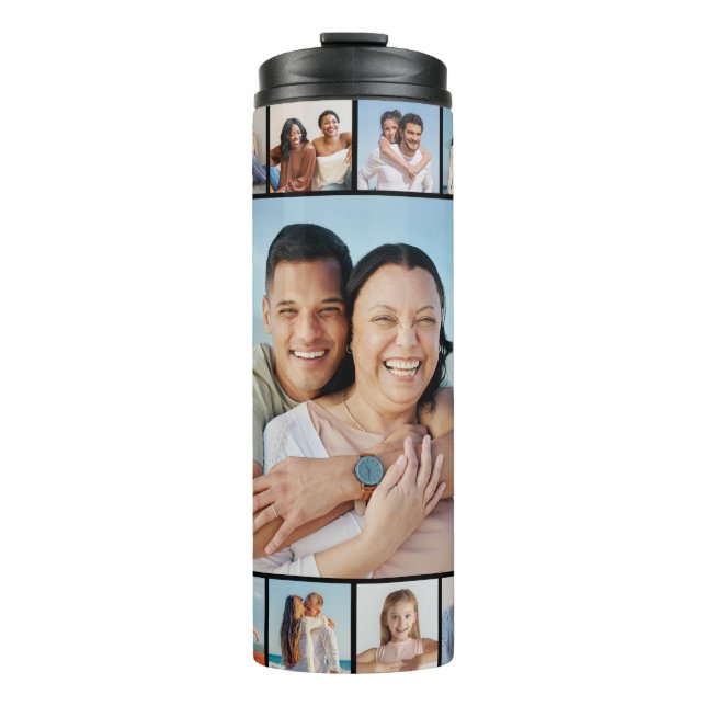 Create Your Own 21 Photo Collage Thermal Tumbler (Front)