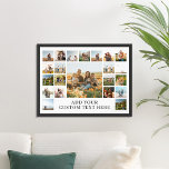 Create Your Own 22 Photo Collage Poster<br><div class="desc">Create your own personalized photo collage poster featuring 22 of your favourite pictures and custom text.</div>