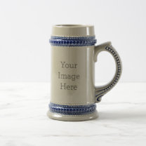 Create Your Own 22oz Grey and Blue Beer Stein