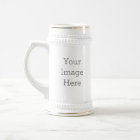 Create Your Own 22oz White and Gold Beer Stein