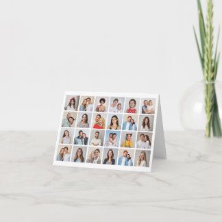 Create Your Own 24 Photo Collage Editable Colour Card