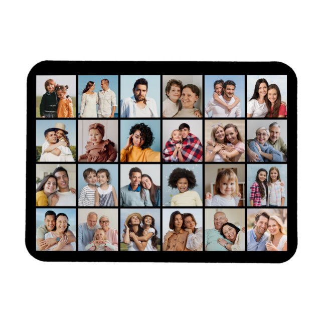 Create Your Own 24 Photo Collage Flexible Magnet (Horizontal)