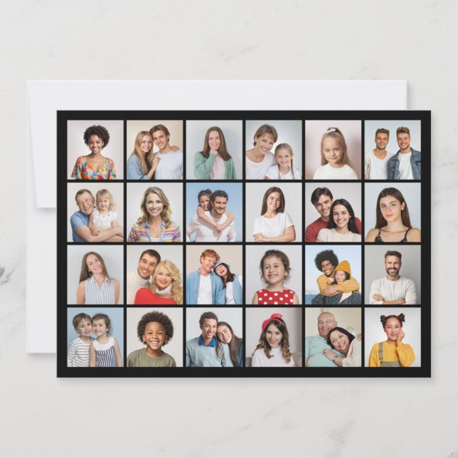 Create Your Own 24 Photo Collage Greeting Card (Front)