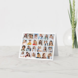 Create Your Own 24 Photo Collage Greeting Card