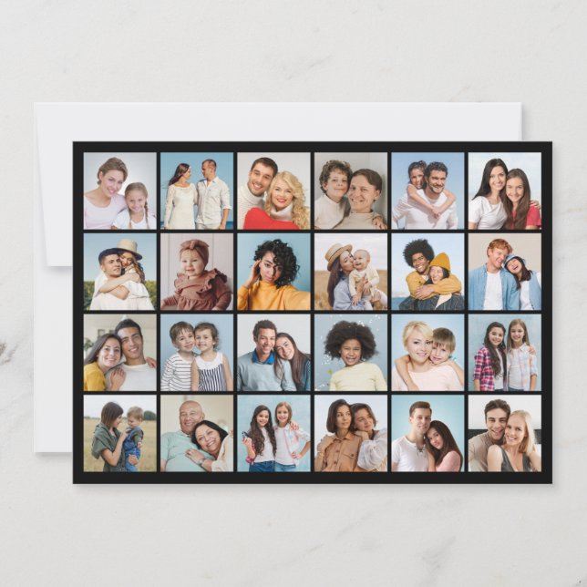 Create Your Own 24 Photo Collage Greeting Card (Front)