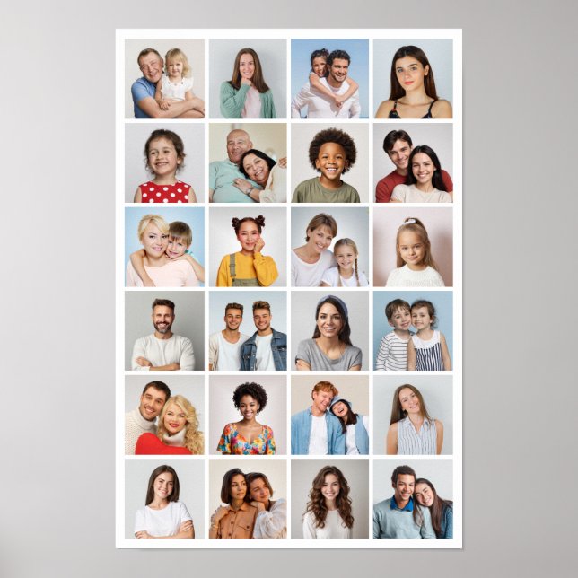 Create Your Own 24 Photo Collage  Poster (Front)