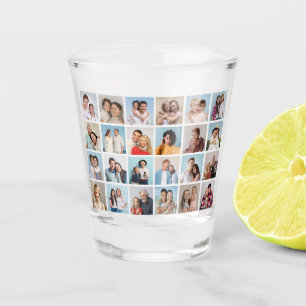 Create Your Own 24 Photo Collage Shot Glass