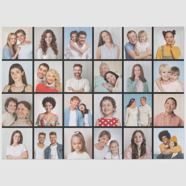 Create Your Own 24 Photo Collage  Tissue Paper (Front)