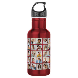 Create Your Own 25 Photo Collage  532 Ml Water Bottle