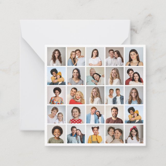 Create Your Own 25 Photo Collage Card (Front)