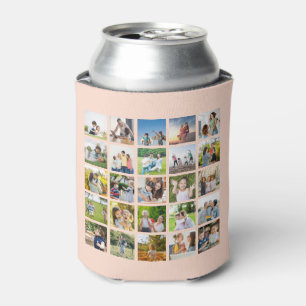 Create Your Own 25 Photo Collage Editable Can Cooler