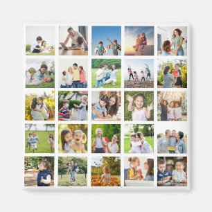 Create Your Own 25 Photo Collage Editable Magnet