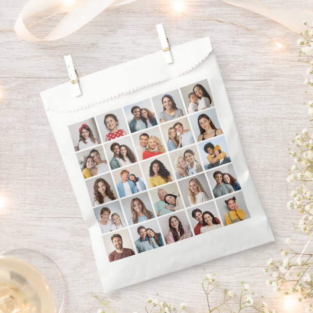 Create Your Own 25 Photo Collage Favour Bag (Clipped)
