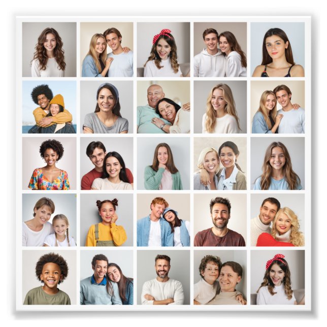 Create Your Own 25 Photo Collage Photo Enlargement (Front)