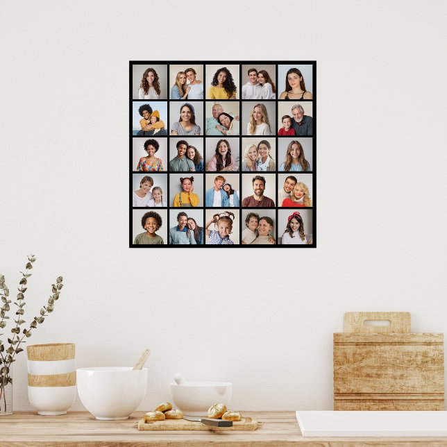 Create Your Own 25 Photo Collage Poster (Kitchen)