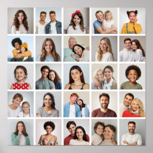 Create Your Own 25 Photo Collage Poster