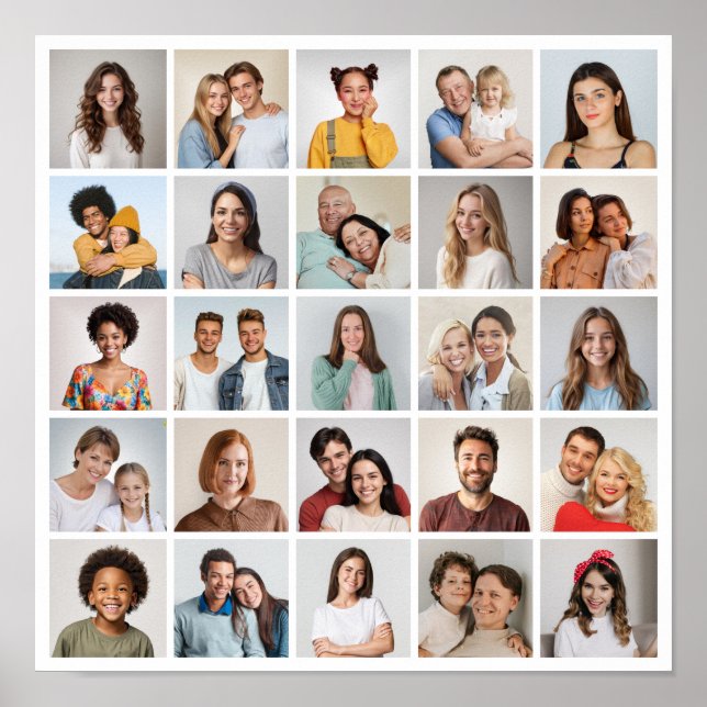 Create Your Own 25 Photo Collage Poster (Front)