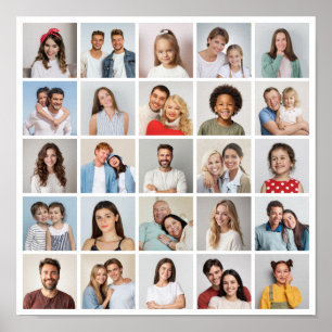 Create Your Own 25 Photo Collage Poster