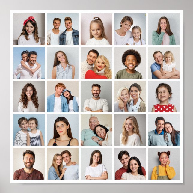 Create Your Own 25 Photo Collage Poster (Front)