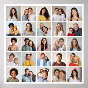 Create Your Own 25 Photo Collage Poster